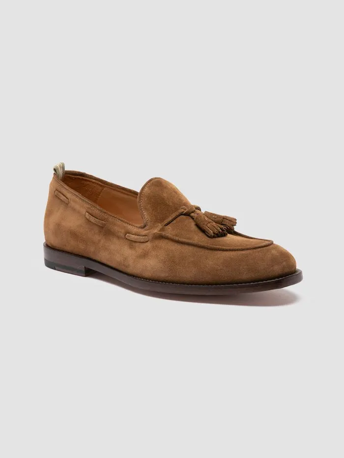 Men Officine Creative Footwear OPERA 002 Brown Suede Tassel Loafers Men Officine Creative Footwear OPERA 002 Brown Suede Tassel Loafers