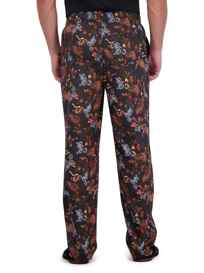 Men Pajamas and Underwear Robert Graham PRINTED PJ PANT Black