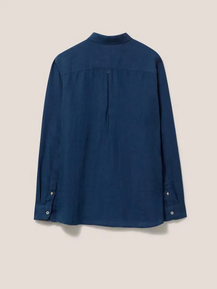 Men Pembroke LS Linen Shirt Dark Navy White Stuff Shirts