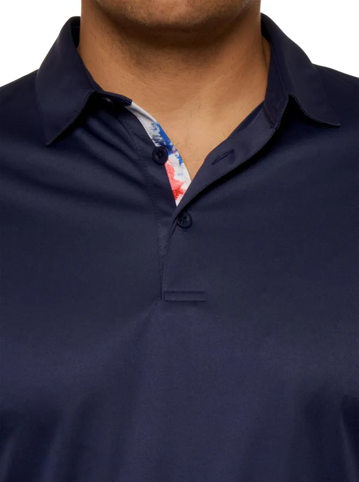 Men Polos and TShirts Robert Graham AXELSEN PERFORMANCE POLO Cobalt