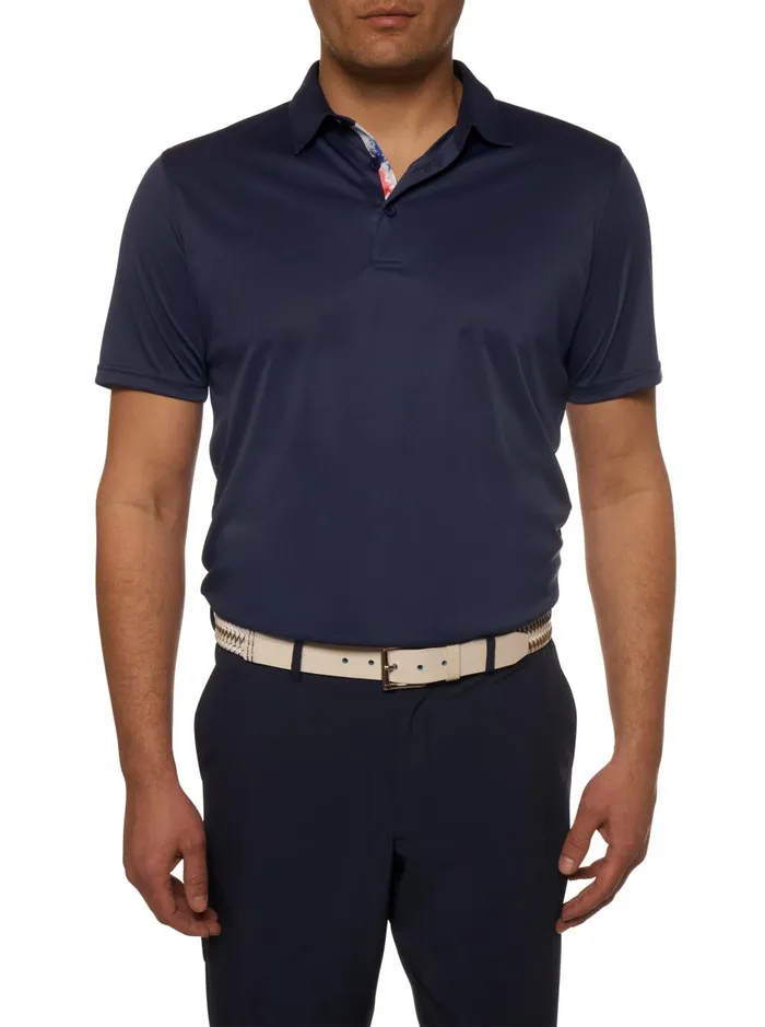 Men Polos and TShirts Robert Graham AXELSEN PERFORMANCE POLO Cobalt