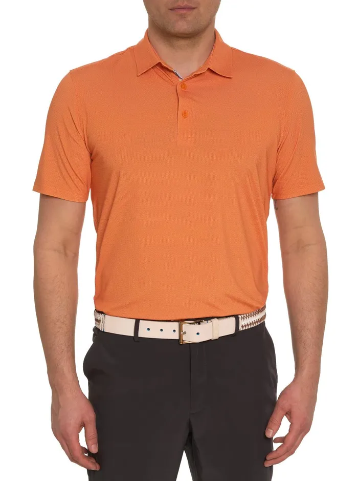 Men Polos and TShirts Robert Graham HYDE PERFORMANCE POLO Orange