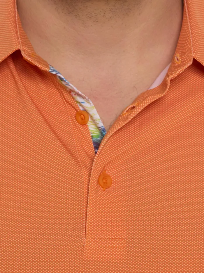 Men Polos and TShirts Robert Graham HYDE PERFORMANCE POLO Orange