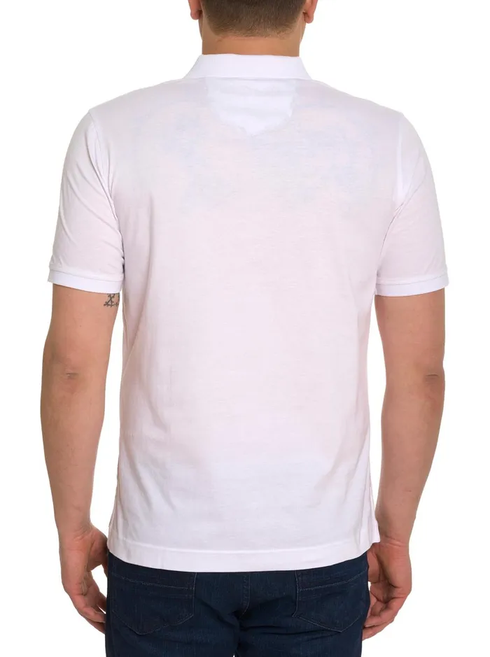 Men Polos and TShirts Robert Graham STONE TRAIL 2 POLO White