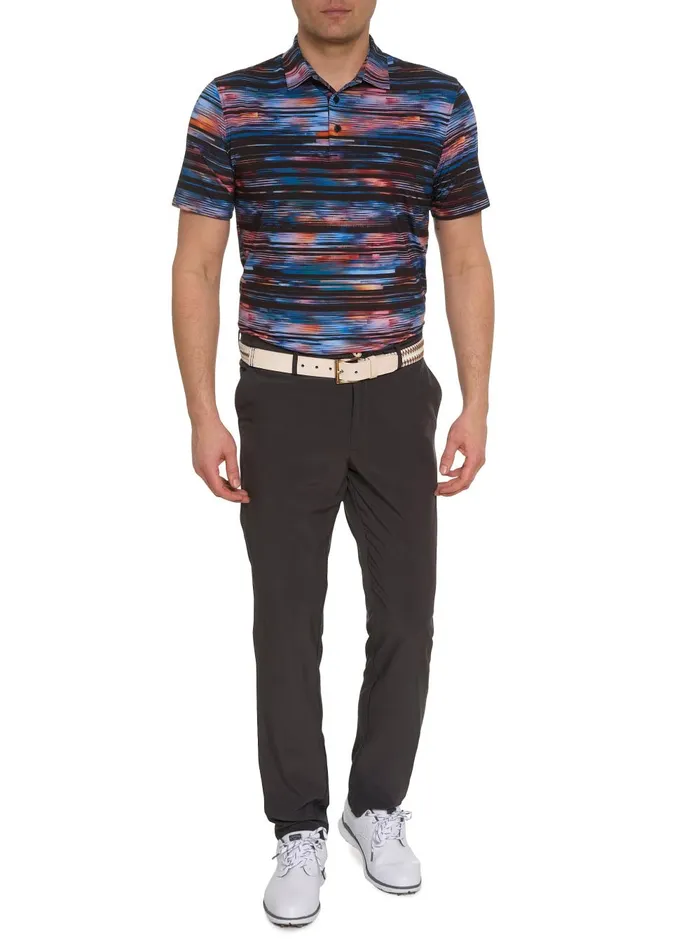 Men Polos and TShirts Robert Graham WATZMANN KNIT POLO Black