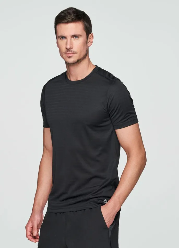 Men Prime Shadow Stripe Tee Black RBX Active TShirts