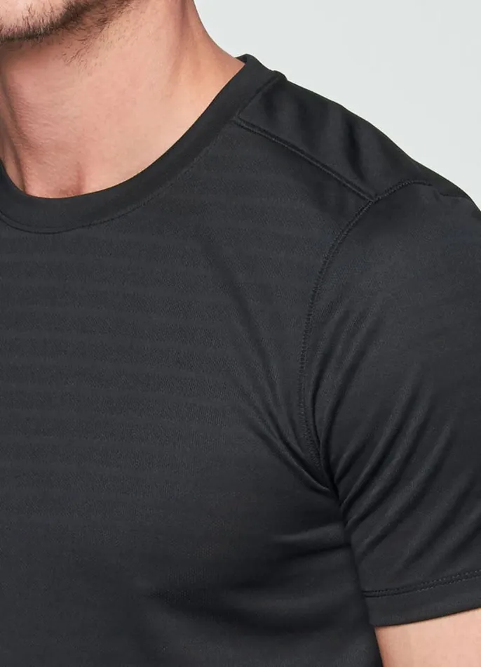 Men Prime Shadow Stripe Tee Black RBX Active TShirts