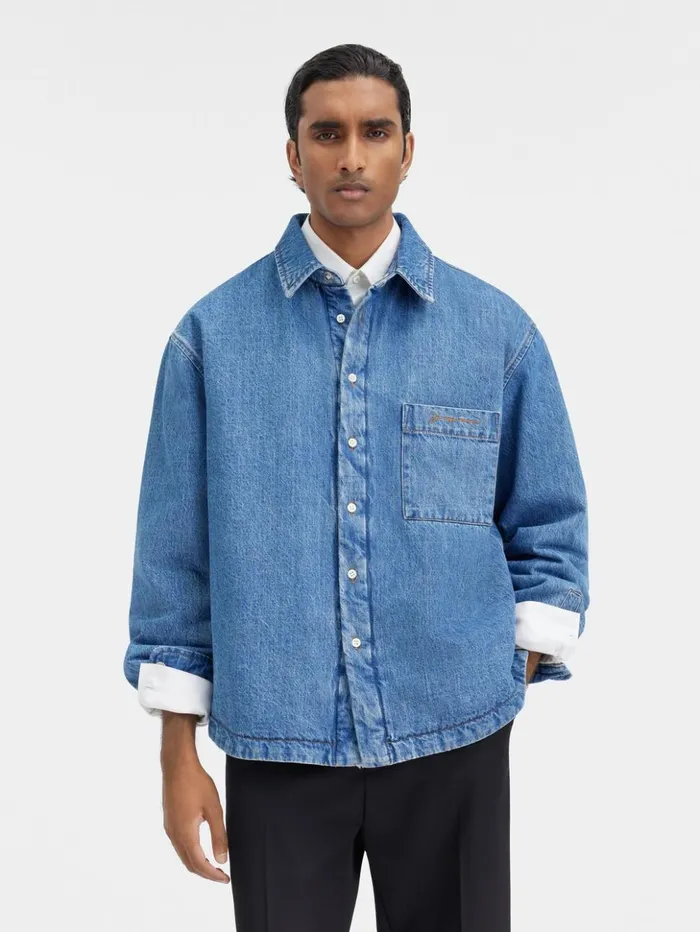 Men Shirts JACQUEMUS The Boulanger Shirt Bluetabac Men Shirts JACQUEMUS The Boulanger Shirt Bluetabac