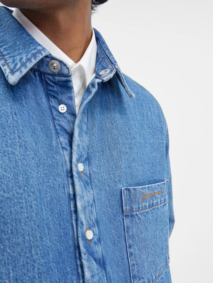 Men Shirts JACQUEMUS The Boulanger Shirt Bluetabac Men Shirts JACQUEMUS The Boulanger Shirt Bluetabac