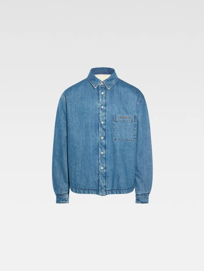 Men Shirts JACQUEMUS The Boulanger Shirt Bluetabac Men Shirts JACQUEMUS The Boulanger Shirt Bluetabac