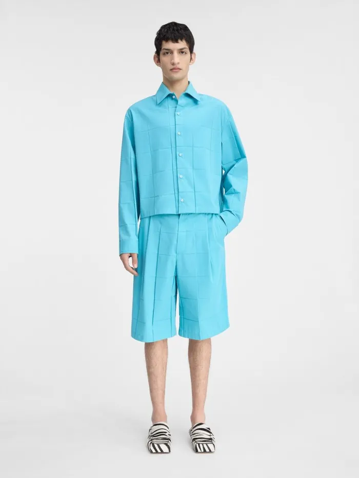 Men Shirts JACQUEMUS The Corto Shirt Turquoise