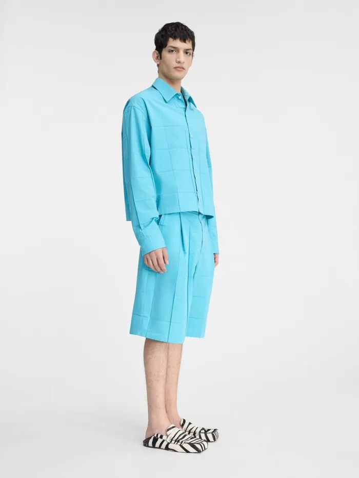 Men Shirts JACQUEMUS The Corto Shirt Turquoise