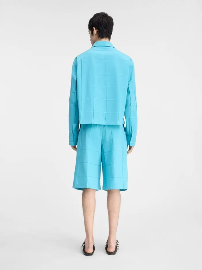 Men Shirts JACQUEMUS The Corto Shirt Turquoise