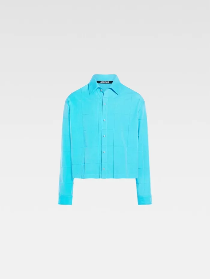 Men Shirts JACQUEMUS The Corto Shirt Turquoise
