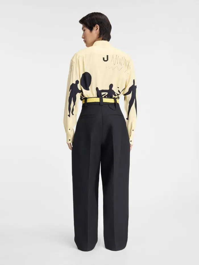 Men Shirts JACQUEMUS The Simon Shirt Print Horse Scene Yellow Men Shirts JACQUEMUS The Simon Shirt Print Horse Scene Yellow