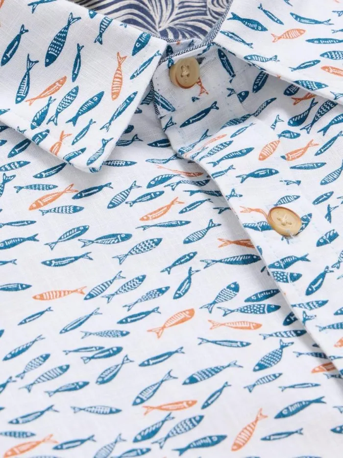Men Shoal Printed Shirt White Multi White Stuff Shirts Men Shoal Printed Shirt White Multi White Stuff Shirts