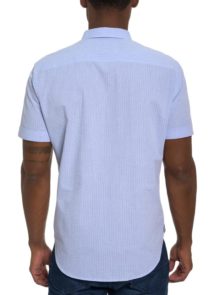 Men Short Sleeve Button Down Shirts Robert Graham ANDREWS SHORT SLEEVE BUTTON DOWN SHIRT White