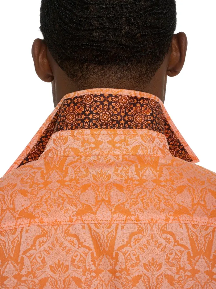 Men Short Sleeve Button Down Shirts Robert Graham HIGHLAND SHORT SLEEVE BUTTON DOWN SHIRT Pink