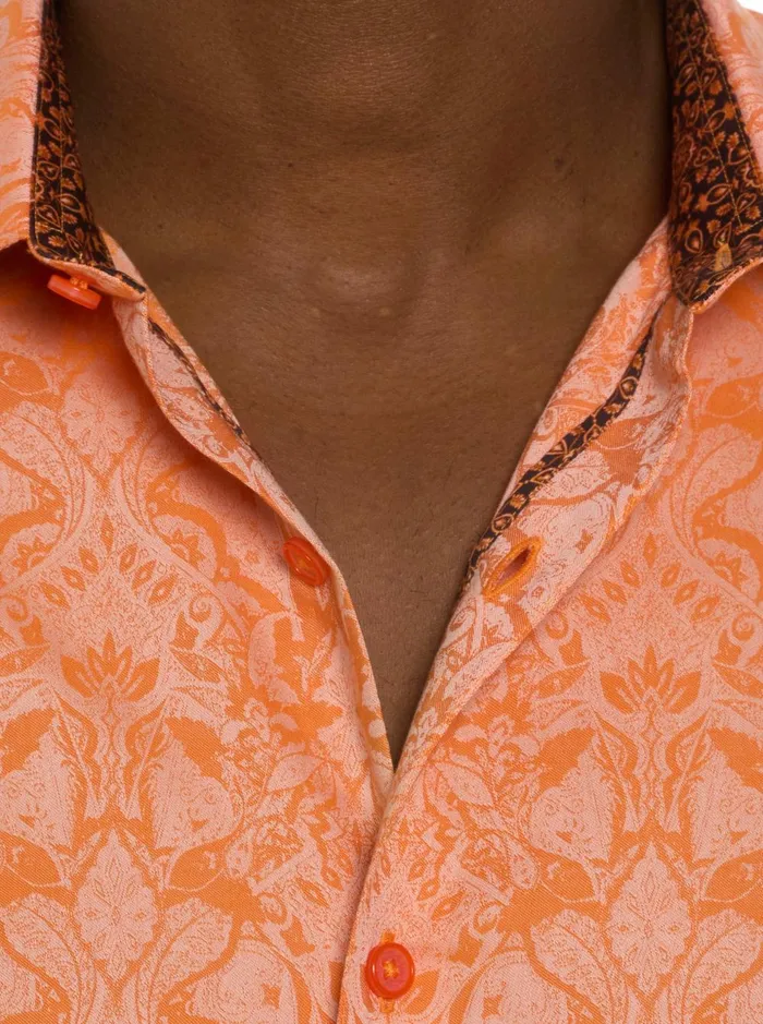Men Short Sleeve Button Down Shirts Robert Graham HIGHLAND SHORT SLEEVE BUTTON DOWN SHIRT Pink