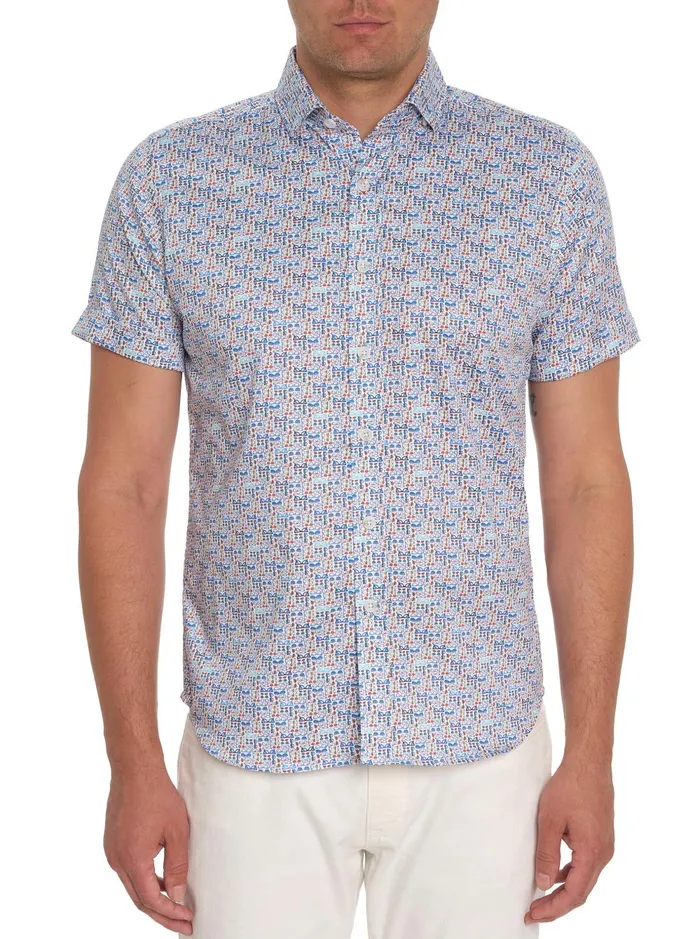 Men Short Sleeve Button Down Shirts Robert Graham OVERLOOK SHORT SLEEVE BUTTON DOWN SHIRT Multi