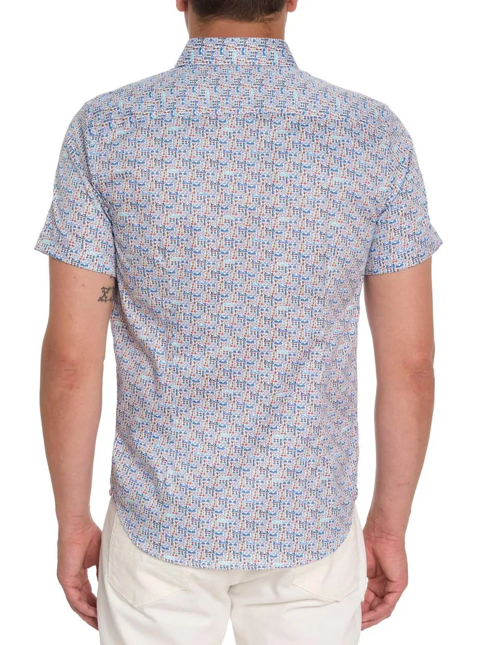 Men Short Sleeve Button Down Shirts Robert Graham OVERLOOK SHORT SLEEVE BUTTON DOWN SHIRT Multi