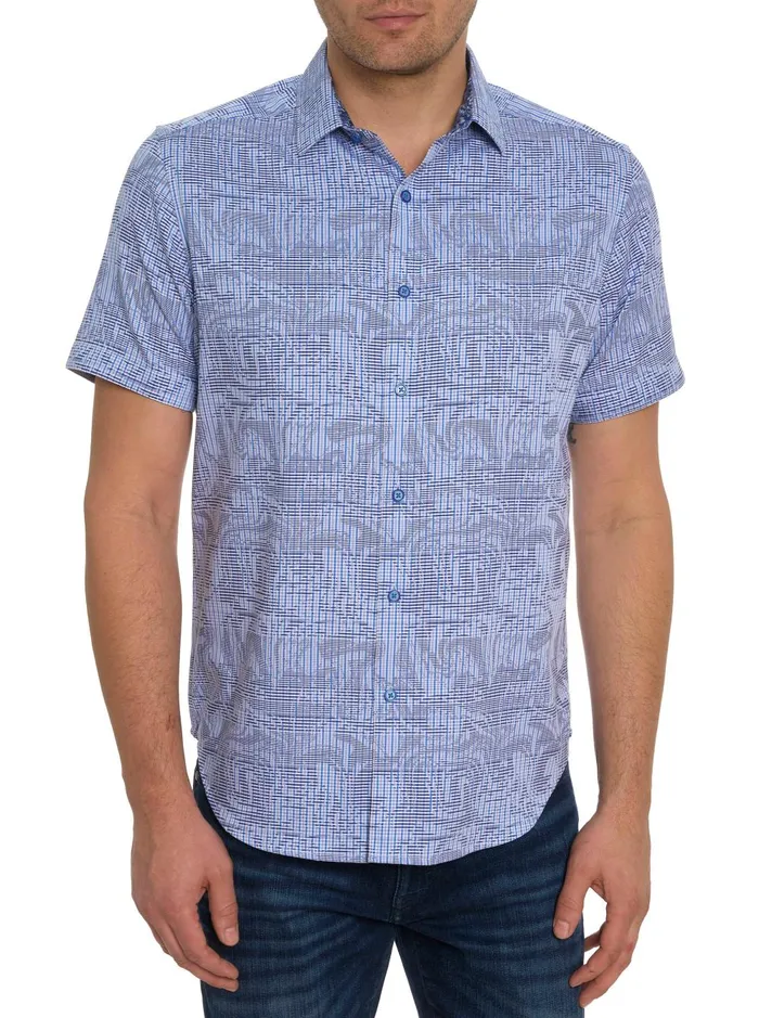 Men Short Sleeve Button Down Shirts Robert Graham RUM SWIZZLE SHORT SLEEVE BUTTON DOWN SHIRT Classic