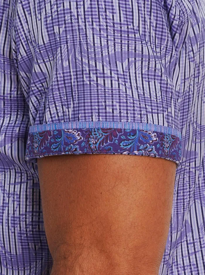 Men Short Sleeve Button Down Shirts Robert Graham RUM SWIZZLE SHORT SLEEVE BUTTON DOWN SHIRT Classic