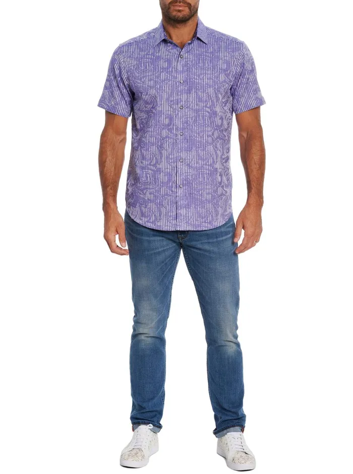 Men Short Sleeve Button Down Shirts Robert Graham RUM SWIZZLE SHORT SLEEVE BUTTON DOWN SHIRT Classic