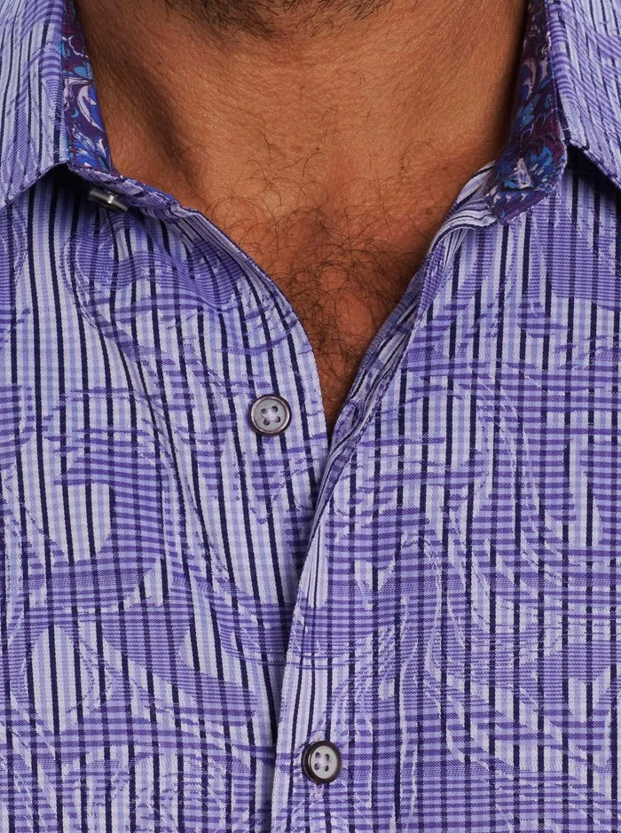 Men Short Sleeve Button Down Shirts Robert Graham RUM SWIZZLE SHORT SLEEVE BUTTON DOWN SHIRT Classic