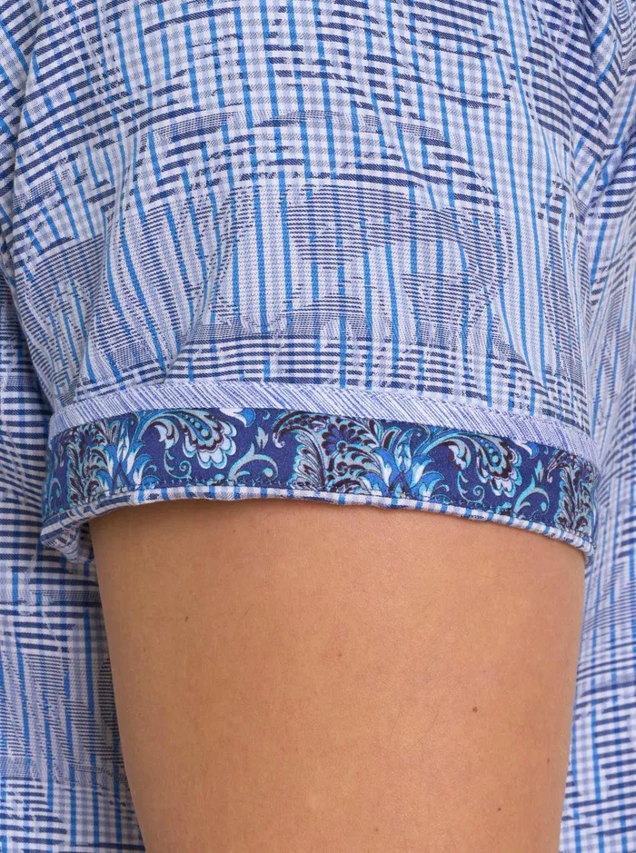 Men Short Sleeve Button Down Shirts Robert Graham RUM SWIZZLE SHORT SLEEVE BUTTON DOWN SHIRT Classic