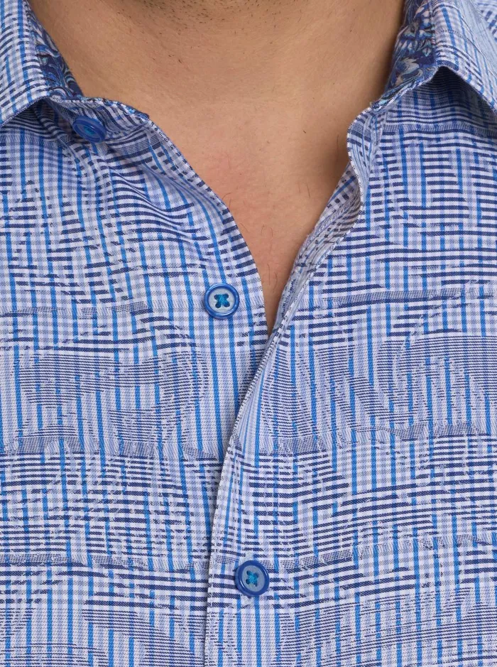Men Short Sleeve Button Down Shirts Robert Graham RUM SWIZZLE SHORT SLEEVE BUTTON DOWN SHIRT Classic