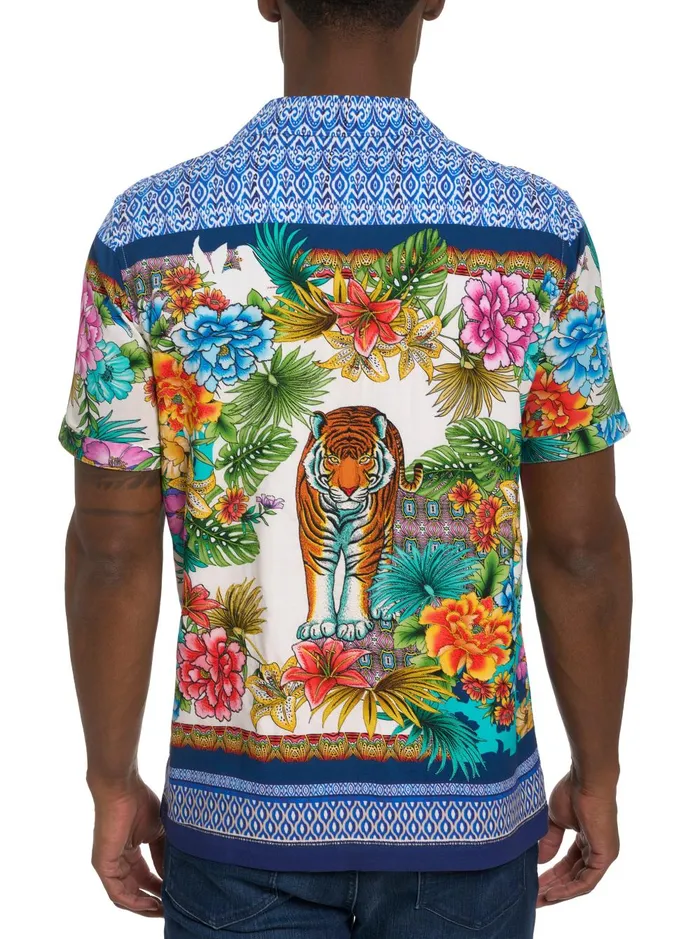 Men Short Sleeve Button Down Shirts Robert Graham SHERE KHAN SHORT SLEEVE BUTTON DOWN SHIRT Multi