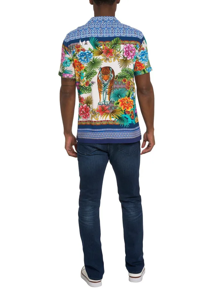 Men Short Sleeve Button Down Shirts Robert Graham SHERE KHAN SHORT SLEEVE BUTTON DOWN SHIRT Multi