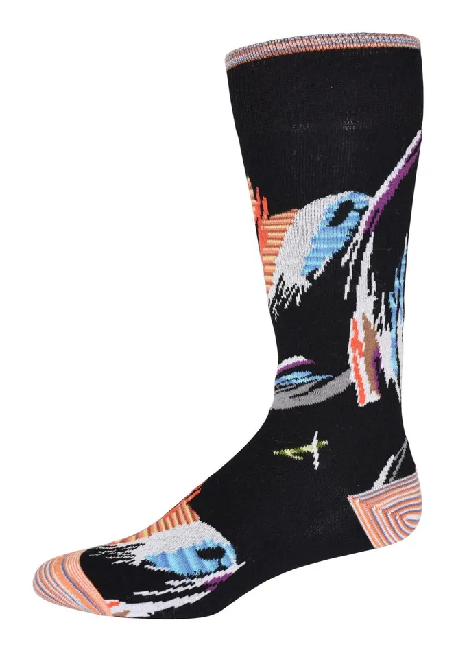 Men Socks Robert Graham SAVOY KNIT SOCKS Black
