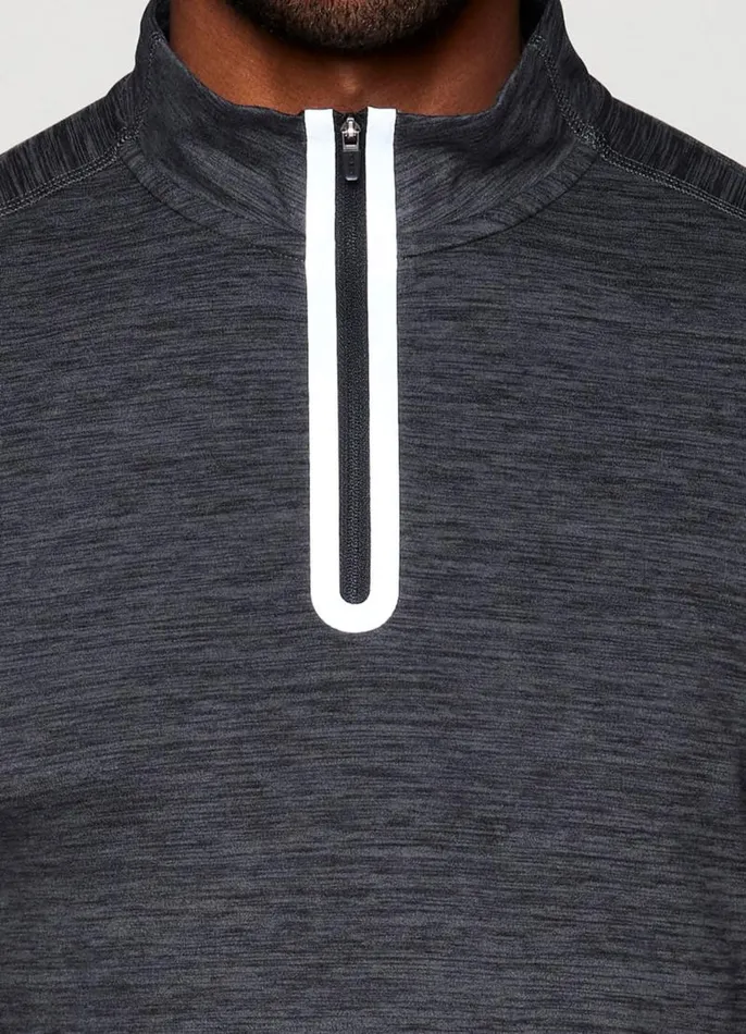 Men Stratus 14 Zip Lightweight Shirt Charcoal RBX Active Long Sleeve