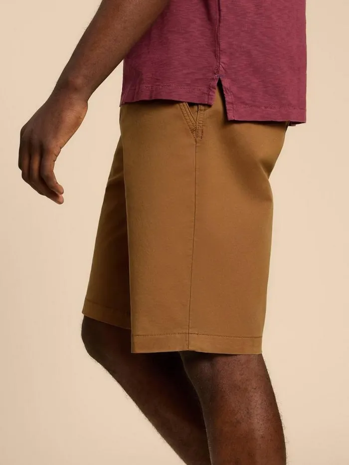 Men Sutton Organic Chino Short Mid Brown White Stuff Shorts Men Sutton Organic Chino Short Mid Brown White Stuff Shorts