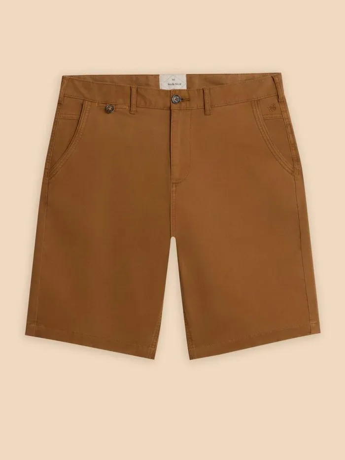 Men Sutton Organic Chino Short Mid Brown White Stuff Shorts Men Sutton Organic Chino Short Mid Brown White Stuff Shorts