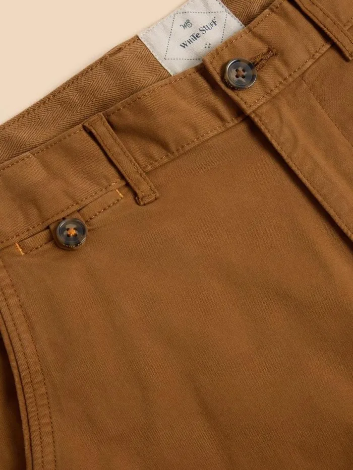 Men Sutton Organic Chino Short Mid Brown White Stuff Shorts Men Sutton Organic Chino Short Mid Brown White Stuff Shorts