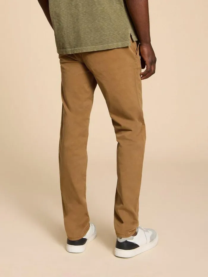 Men Sutton Organic Chino Trouser Mid Brown White Stuff Chinos