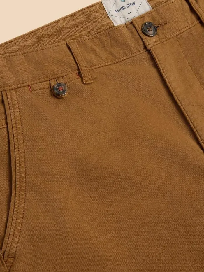 Men Sutton Organic Chino Trouser Mid Brown White Stuff Chinos