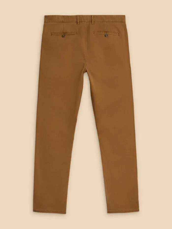 Men Sutton Organic Chino Trouser Mid Brown White Stuff Chinos