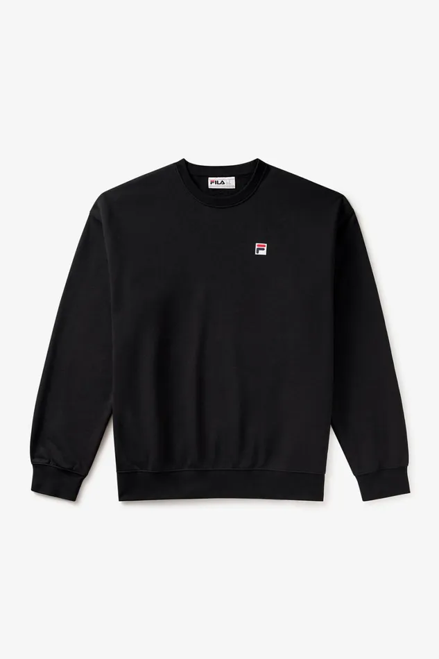 Men Sweatshirts and Hoodies Fila Classic Relaxed Sweatshirt 001 Black