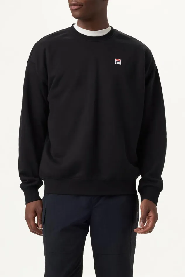 Men Sweatshirts and Hoodies Fila Classic Relaxed Sweatshirt 001 Black