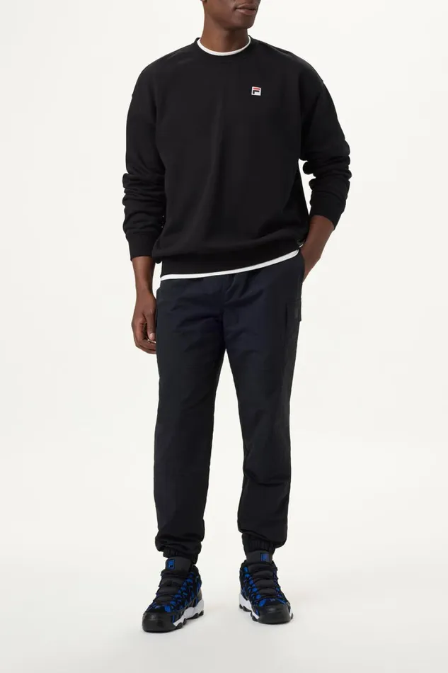 Men Sweatshirts and Hoodies Fila Classic Relaxed Sweatshirt 001 Black