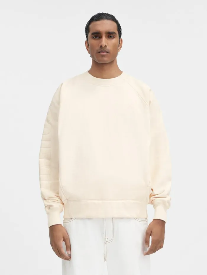 Men Sweatshirts and Joggings JACQUEMUS The Typo Sweatshirt Light Beige