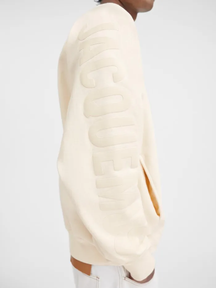 Men Sweatshirts and Joggings JACQUEMUS The Typo Sweatshirt Light Beige