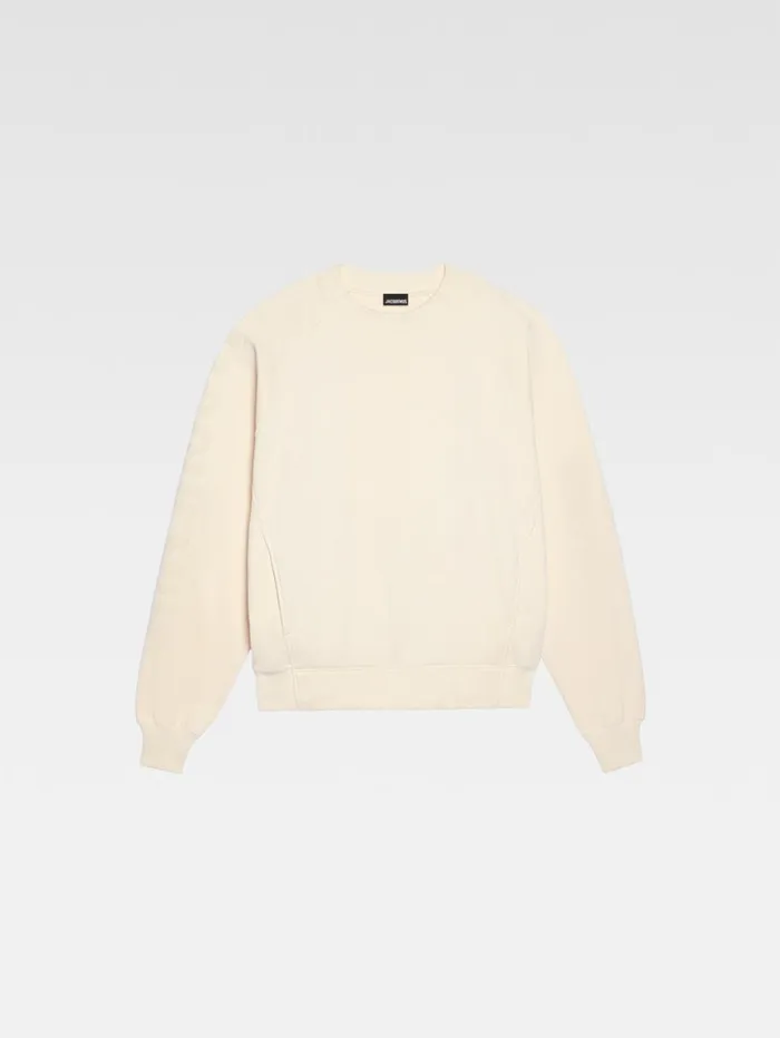 Men Sweatshirts and Joggings JACQUEMUS The Typo Sweatshirt Light Beige