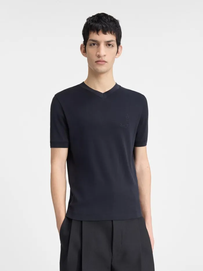Men Tshirts JACQUEMUS The Pesco Tshirt Dark Navy