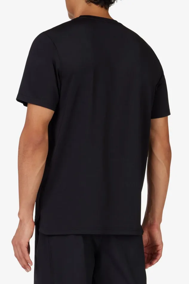 Men Tennis Fila Tennis Essentials Short Sleeve Crew 047 Black Cblm