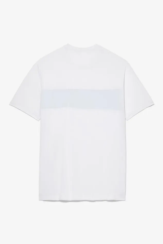 Men Tennis Fila Tennis Essentials Short Sleeve Crew 147 White Scub